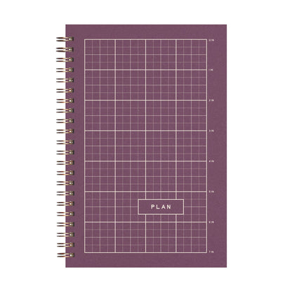 French Vanilla & Dark Green Ruler Grid Undated Weekly Planner · Ruff House Print Shop