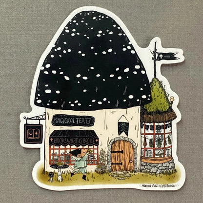 Booksworth's Books Sticker · Marika Paz Illustration