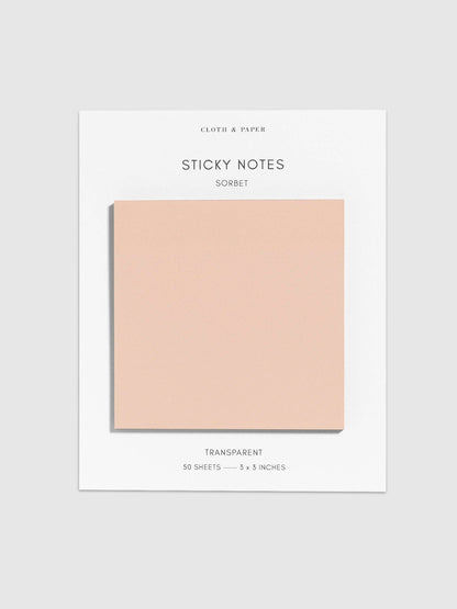 Transparent Cappuccino Sticky Notes · Cloth & Paper