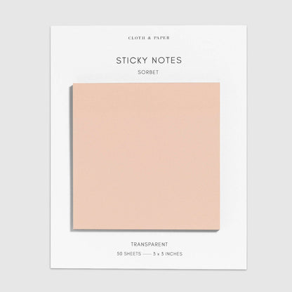 Transparent Sorbet Sticky Notes · Cloth & Paper
