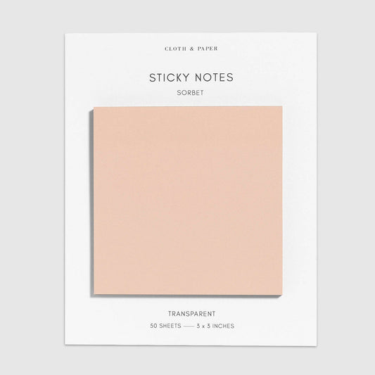 Transparent Sorbet Sticky Notes · Cloth & Paper
