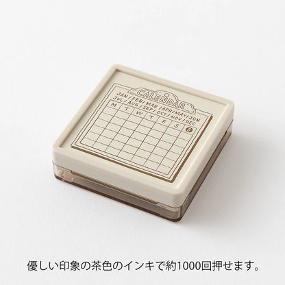 Calendar Soft Color Pre-Inked Paintable Stamp · Midori