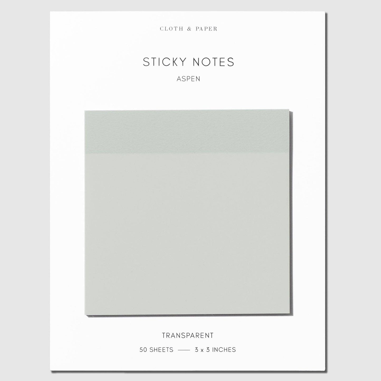 Transparent Aspen Sticky Notes · Cloth & Paper