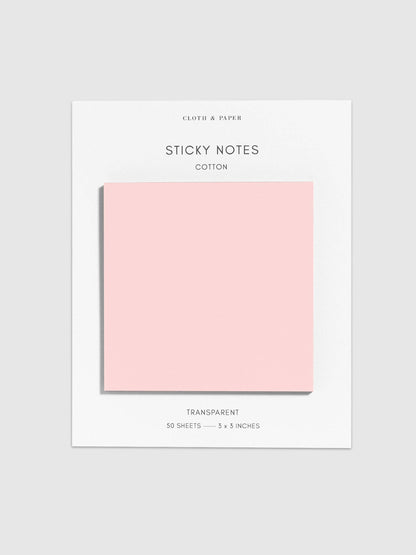 Transparent Aspen Sticky Notes · Cloth & Paper