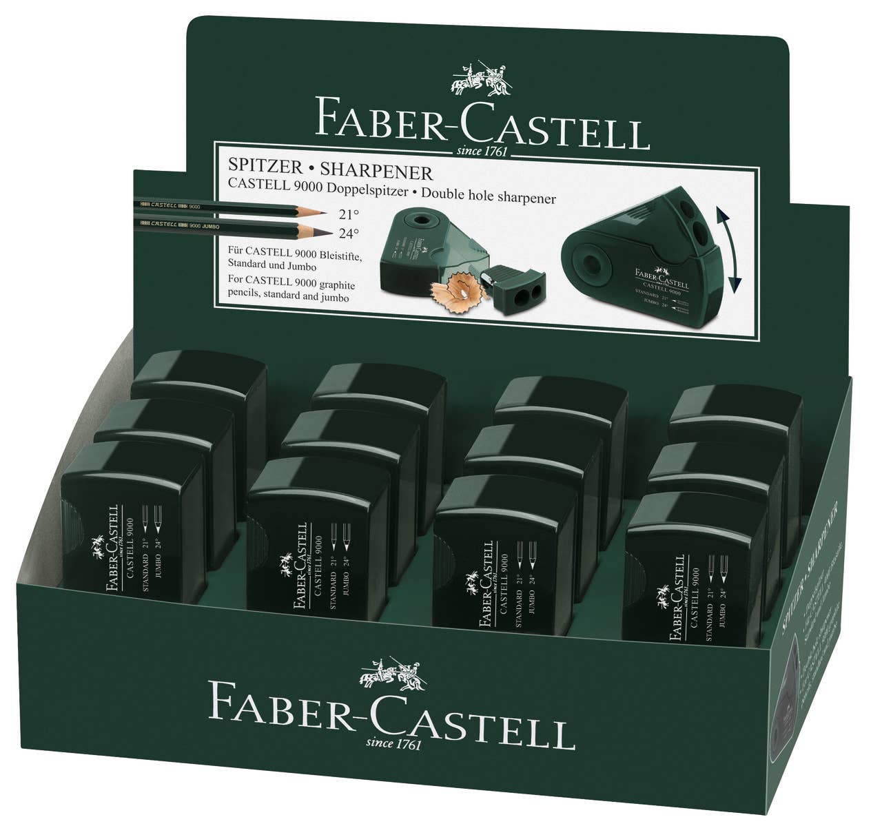 Castell 9000 Double Hole Pencil Sharpener · Faber-Castell