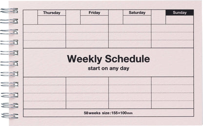 Mark's Dayfree Weekly Schedule《Light Pink》