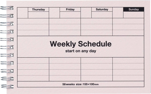 Mark's Dayfree Weekly Schedule《Light Pink》