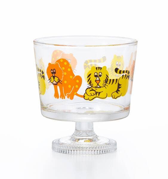 Wildflower Footed Dessert Glass Cup · Aderia Retro
