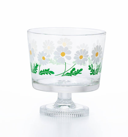 Wildflower Footed Dessert Glass Cup · Aderia Retro