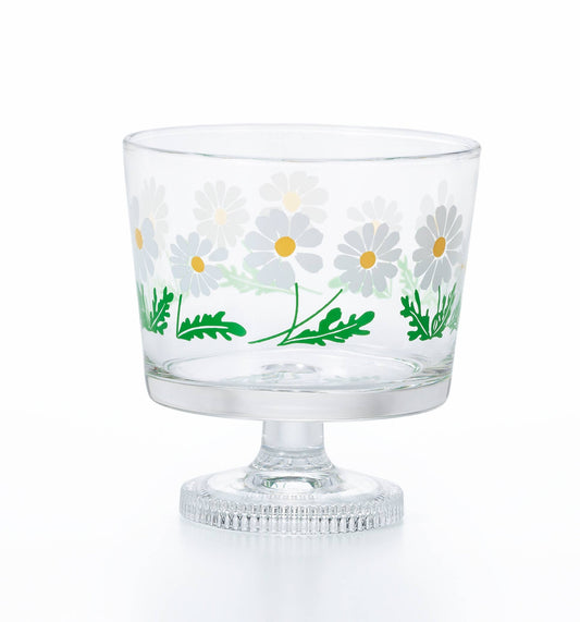 Wildflower Footed Dessert Glass Cup · Aderia Retro