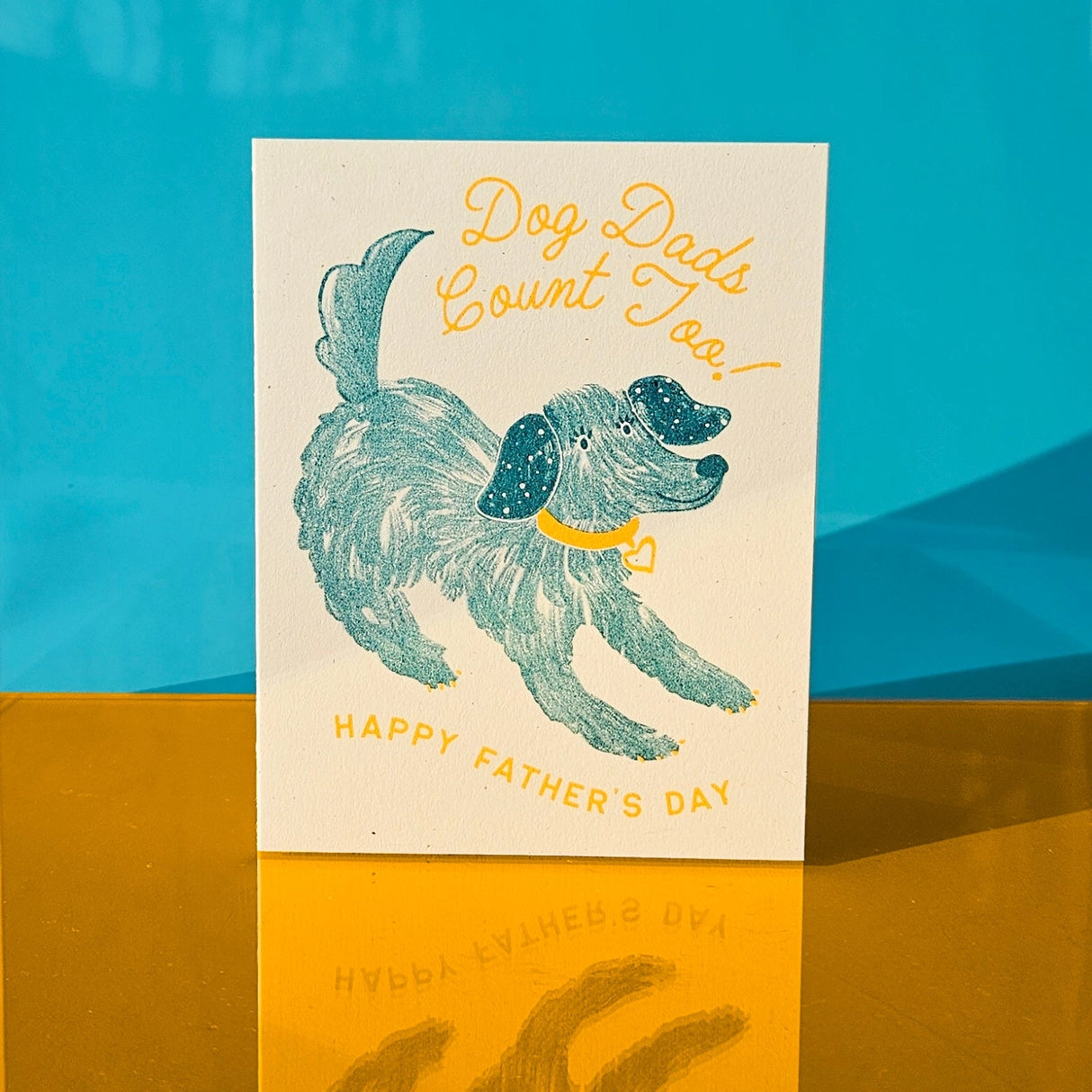 Dog Dads Count Too Risograph Father's Day Card · Bromstad Printing Co.