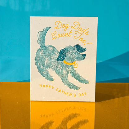 Dog Dads Count Too Risograph Father's Day Card · Bromstad Printing Co.
