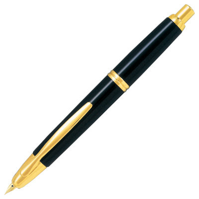 Black & Gold Trim Pilot Vanishing Point Fountain Pen