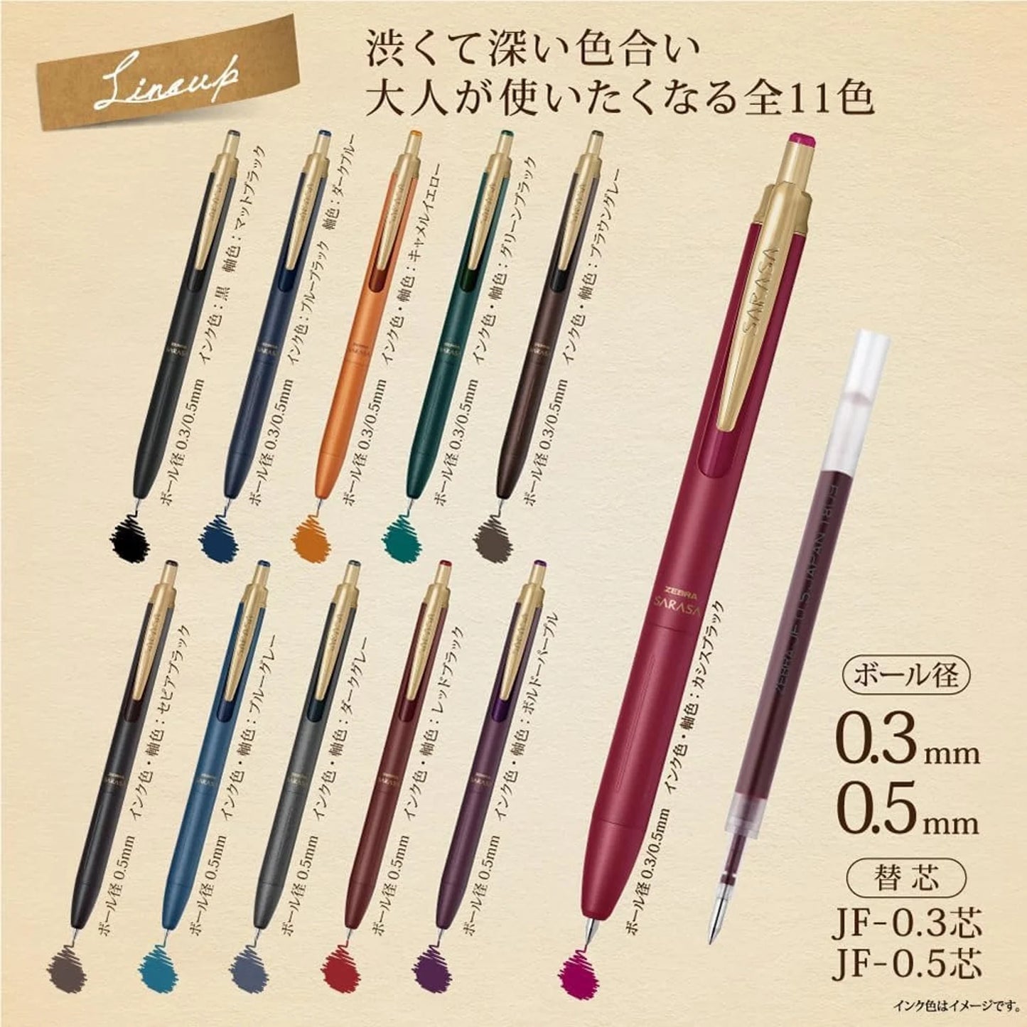 0.5mm Vintage Sarasa Grand · Zebra