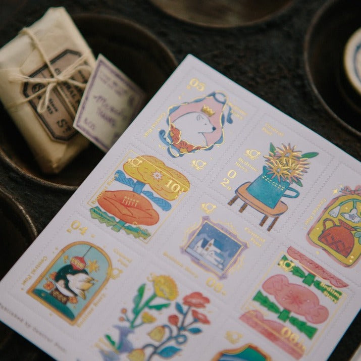 Bedtime Story Stamp Sticker Sheet · OURS Studio