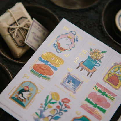 Bedtime Story Stamp Sticker Sheet · OURS Studio