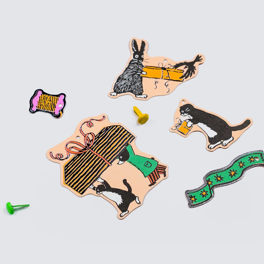 Marigold 2 Animal Gift Tag Set · kawi