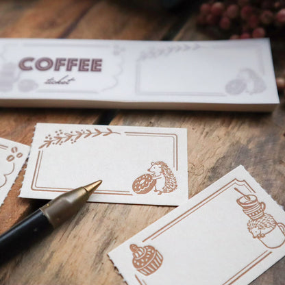Coffee Letterpress Ticket Memos・Keibunsha & meriBUN