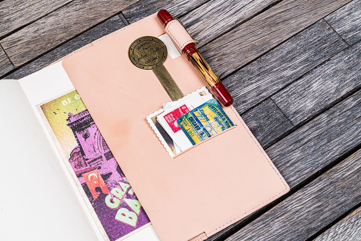 Undyed A5 Slim Leather Notebook Cover · Galen Leather Co.