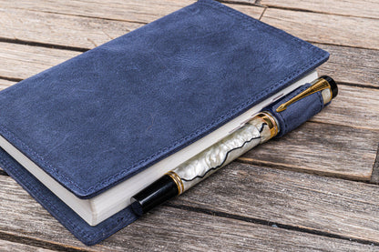 Blue A6 Slim Leather Notebook Cover · Galen Leather Co.