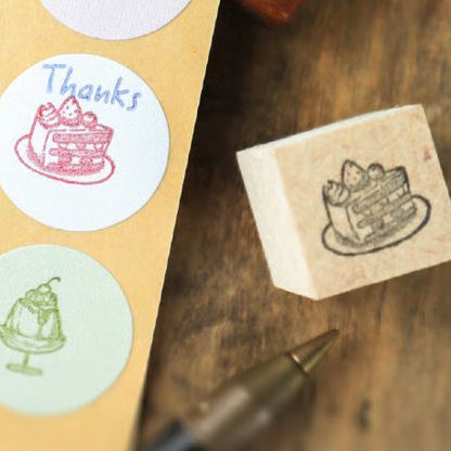 Cafe Sweets Wooden Stamps・Keibunsha & meriBUN