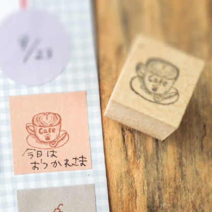 Cafe Sweets Wooden Stamps・Keibunsha & meriBUN