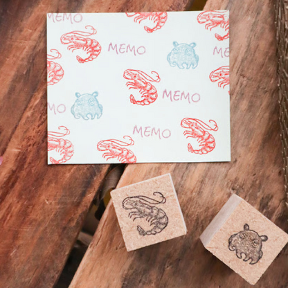 Marine Life Wooden Stamps・Keibunsha & meriBUN
