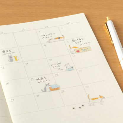 Cat Planner Sticker Sheet · Midori