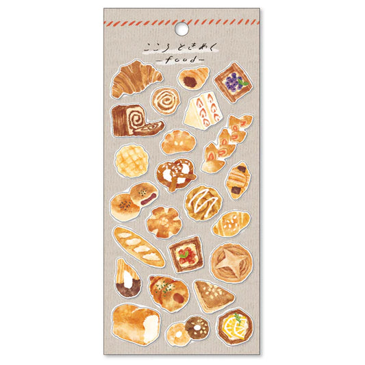 Bread Heart Fluttering Food Series Sticker Sheet · Mind Wave
