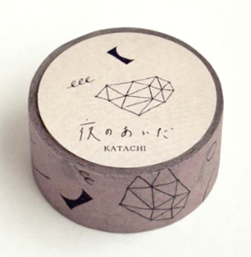 Night Katachi Beige Washi Tape · Nishi Shuku x mizushima