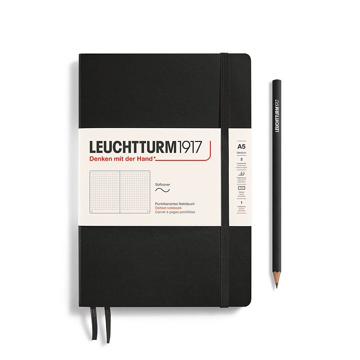 Black A5 Dot Grid Hardcover Notebook · Leuchtturm1917