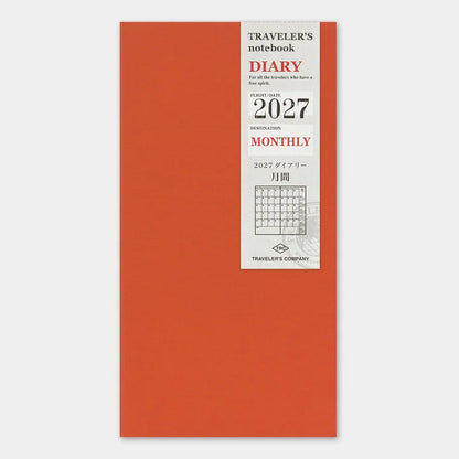 2027 TRAVELER'S Diary Monthly (Regular Size)