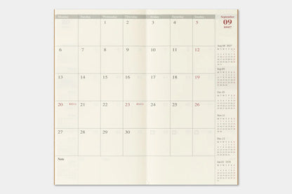 2027 TRAVELER'S Diary Monthly (Regular Size)