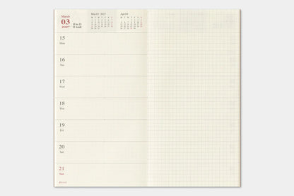 2027 TRAVELER'S Diary Weekly + Memo (Regular Size)