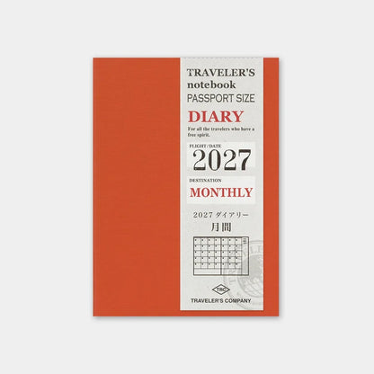 2027 TRAVELER'S Diary Monthly (Passport Size)