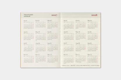 2027 TRAVELER'S Diary Monthly (Passport Size)