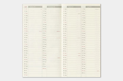 2027 TRAVELER'S Diary Weekly + Memo (Regular Size)