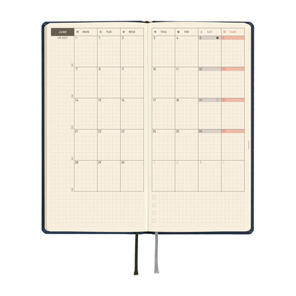 2027 Hobonichi Weeks Colors: Midnight Blue《ENG/Tall & Slim/Jan start》