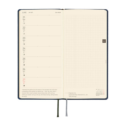 2027 Hobonichi Weeks Colors: Midnight Blue《ENG/Tall & Slim/Jan start》