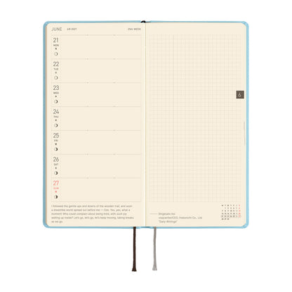 2027 Hobonichi Weeks Colors: Sea Glass《ENG/Tall & Slim/Jan start》