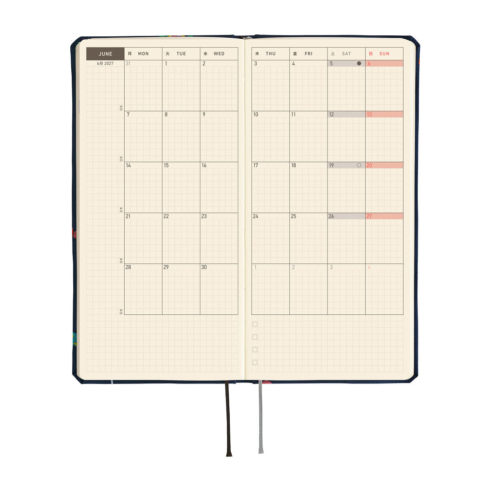 2027 Hobonichi Weeks MEGA Bow & Tie: Candy Dream《ENG/Tall & Slim/MEGA/Jan start》