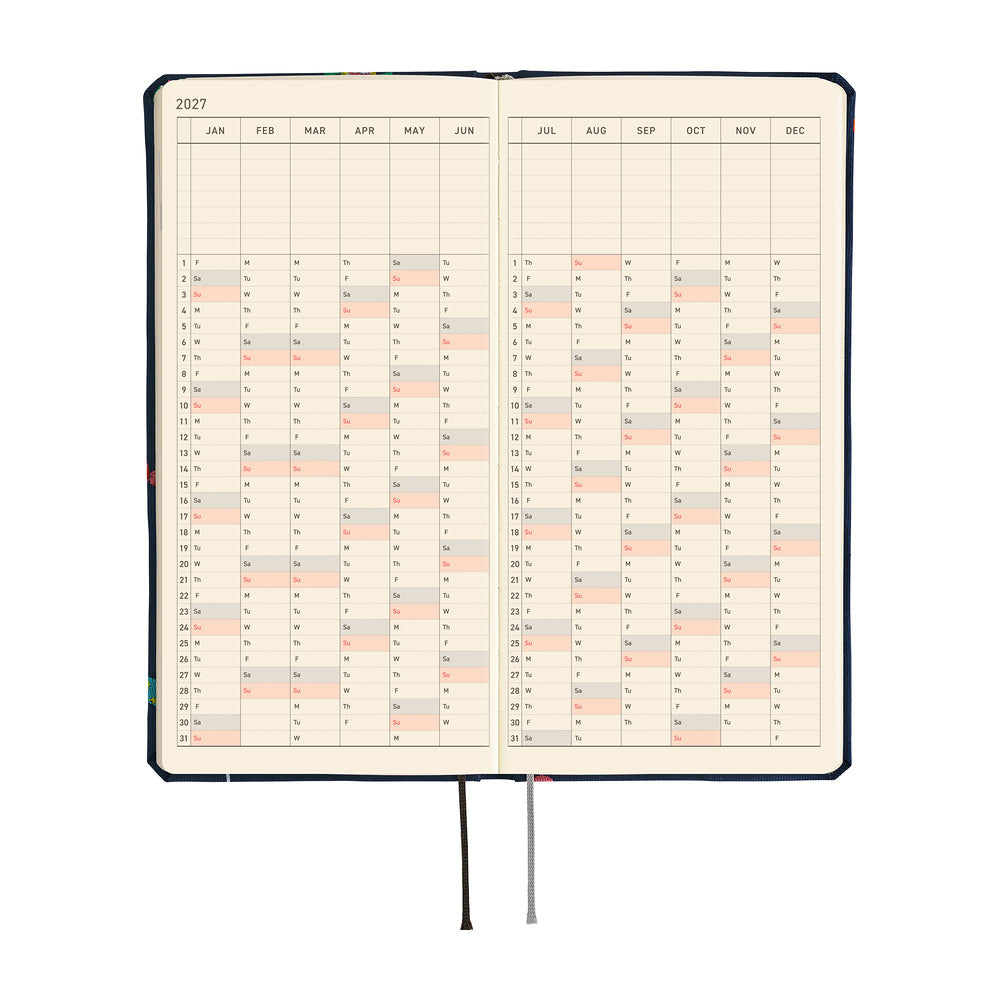2027 Hobonichi Weeks MEGA Bow & Tie: Candy Dream《ENG/Tall & Slim/MEGA/Jan start》