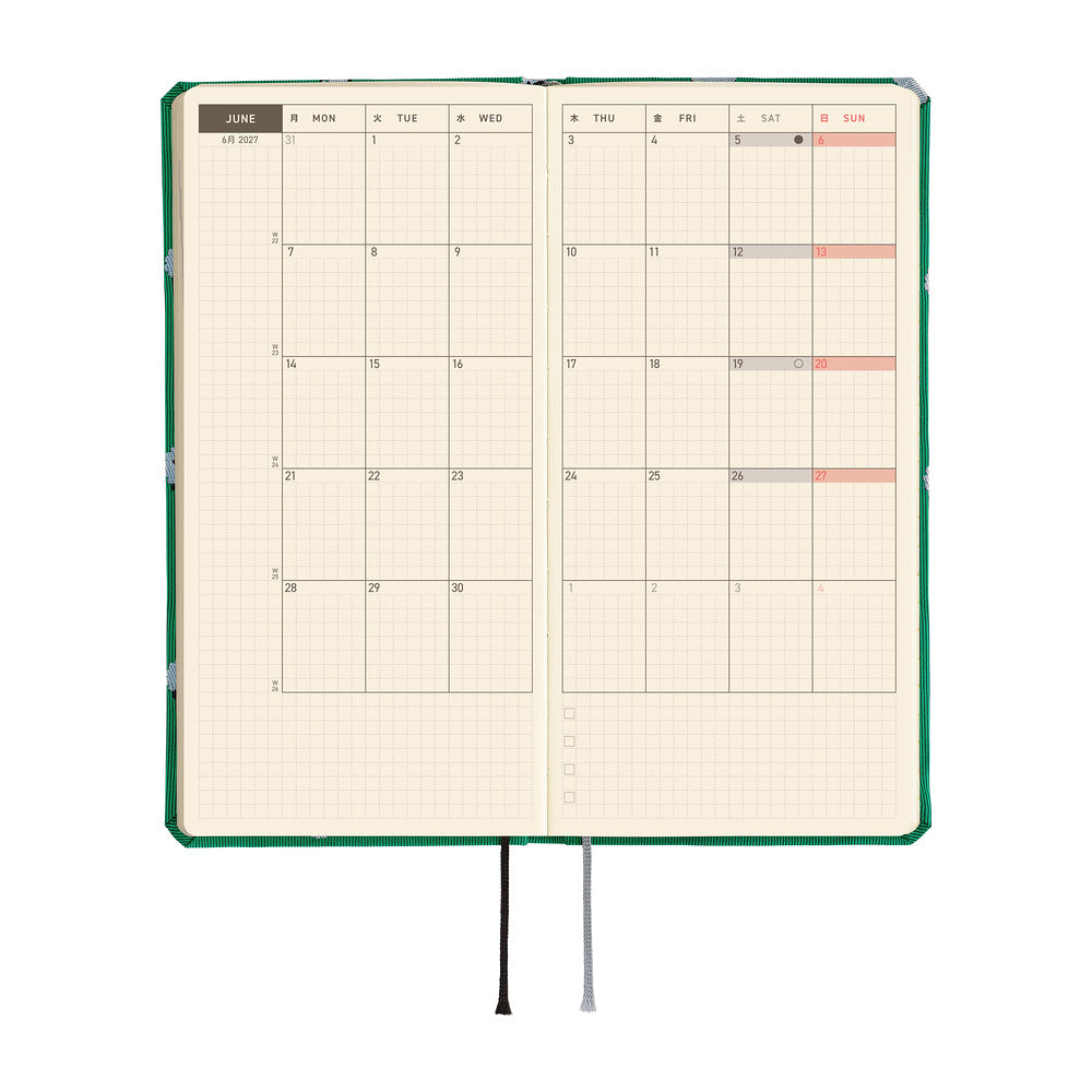 2027 Hobonichi Weeks MEGA Bow & Tie: Sheep Sheep Sheep《ENG/Tall & Slim/MEGA/Jan start》