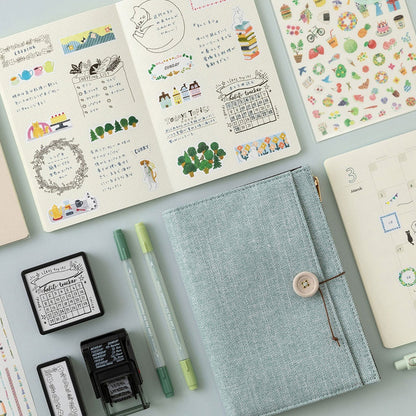 Forest Animal Yuru Log B6 Notebook · Midori