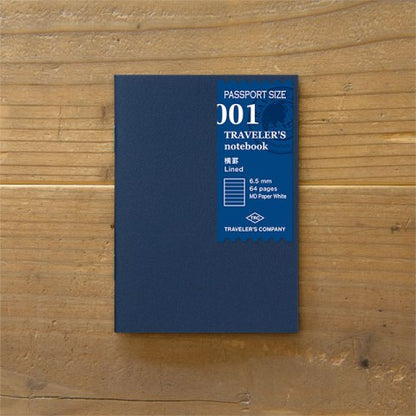 TRAVELER'S Notebook 001 Lined Notebook《Passport Size》