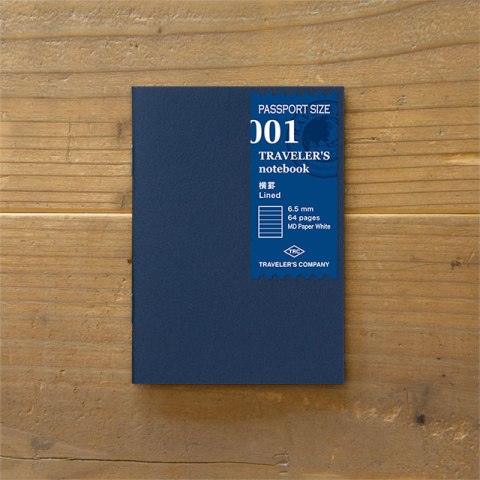 TRAVELER'S Notebook 001 Lined Notebook《Passport Size》