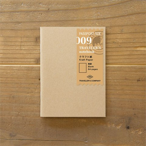 TRAVELER'S Notebook 009 Kraft Notebook《Passport Size》