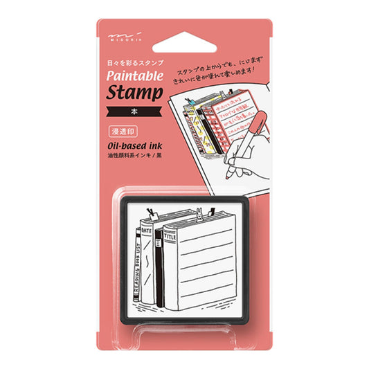 Book Pre-Inked Paintable Stamp · Midori