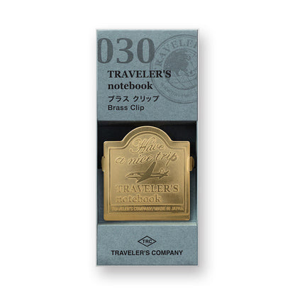 TRAVELER'S Notebook 030 Brass Clip Airlplane