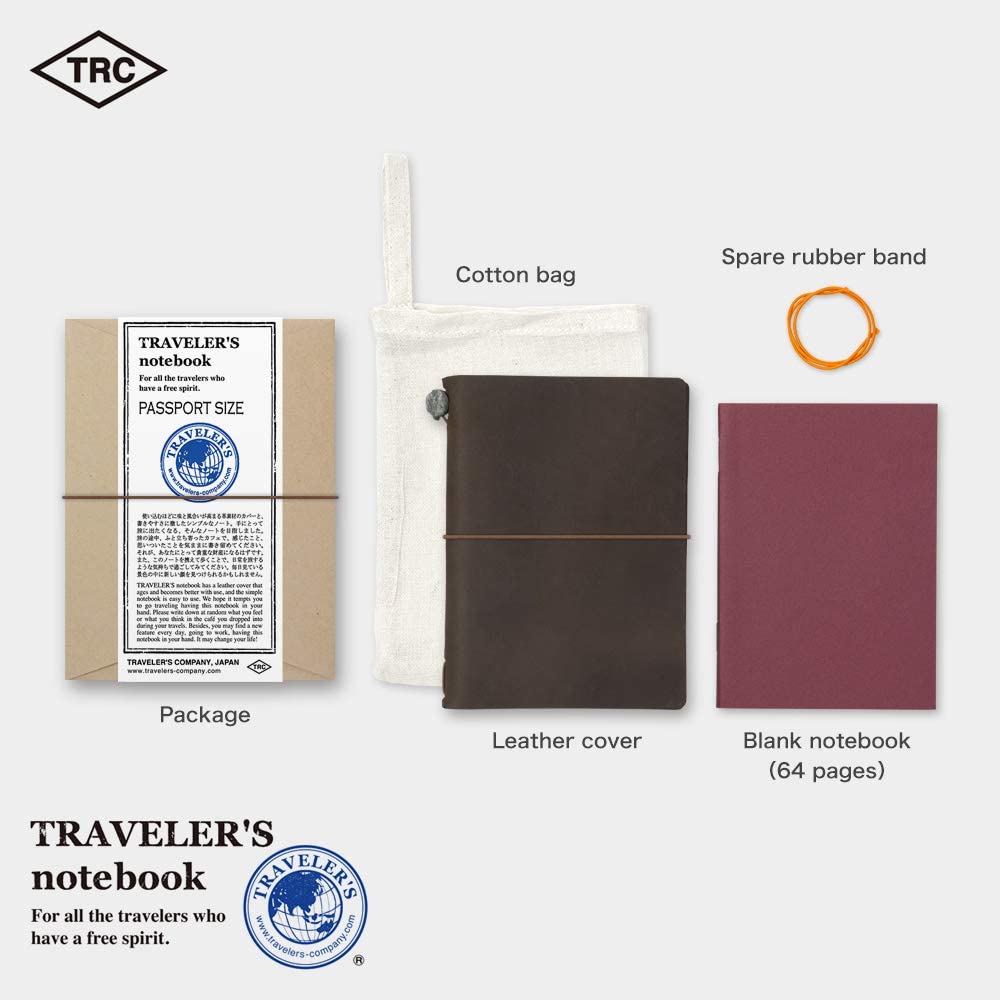 TRAVELER'S Notebook Brown《Passport Size》